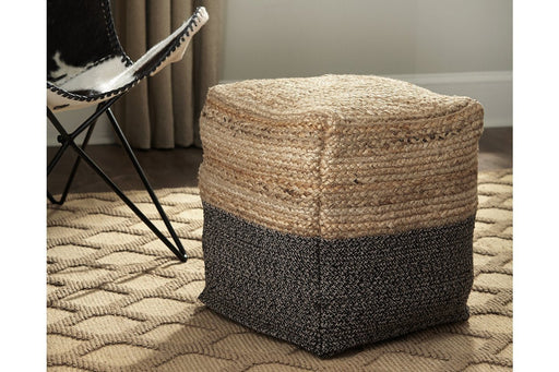 Sweed Valley Natural/Black Pouf - Gate FurniturePouf