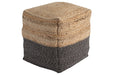 Sweed Valley Natural/Black Pouf - Gate FurniturePouf