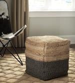 Sweed Valley Natural/Black Pouf - Gate FurniturePouf