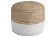 Sweed Valley Natural/White Pouf - Gate FurniturePouf