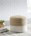 Sweed Valley Natural/White Pouf - Gate FurniturePouf