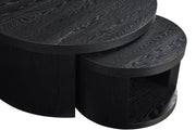 Sweeney 2-piece Round Wood Occasional Nesting Table Set Black - 722820