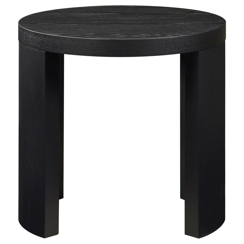 Sweeney 24-inch Round Wood Occasional Side End Table Black - 722827