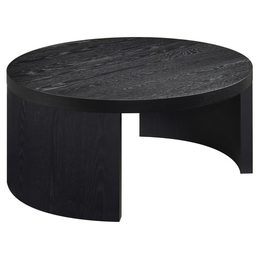 Sweeney 39-inch Round Wood Occasional Cocktail Coffee Table Black - 722828