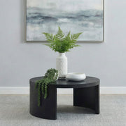 Sweeney 39-inch Round Wood Occasional Cocktail Coffee Table Black - 722828