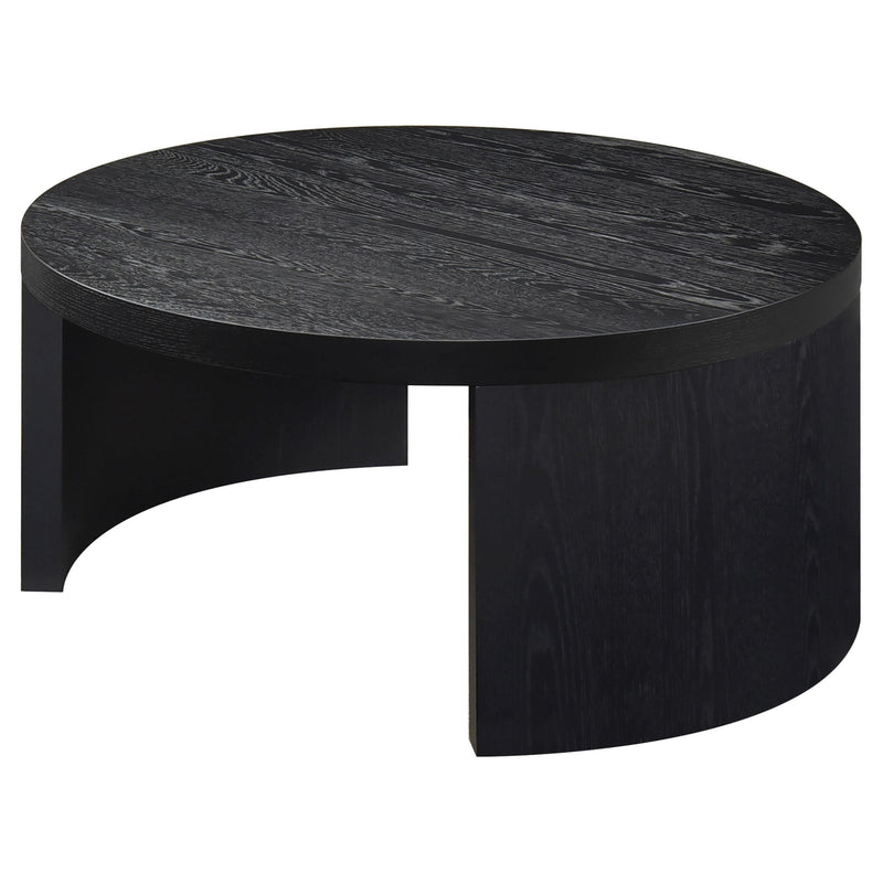 Sweeney 39-inch Round Wood Occasional Cocktail Coffee Table Black - 722828