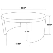 Sweeney 39-inch Round Wood Occasional Cocktail Coffee Table Black - 722828
