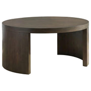 Sweeney 39-inch Round Wood Occasional Cocktail Coffee Table Dark Walnut - 722838