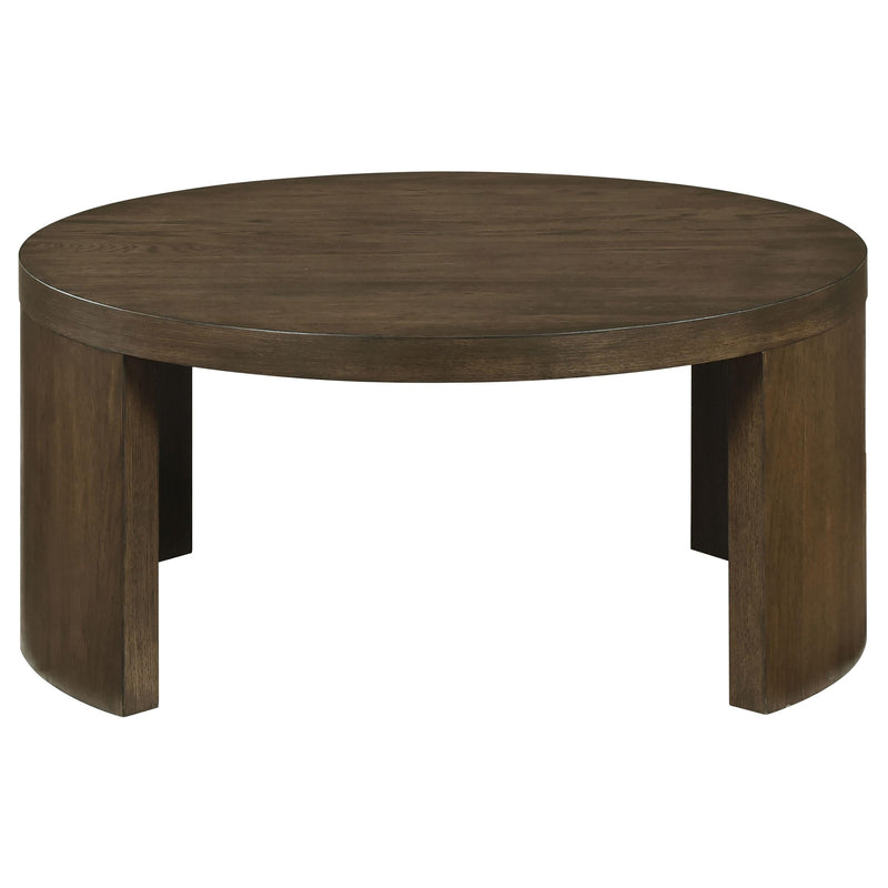 Sweeney 39-inch Round Wood Occasional Cocktail Coffee Table Dark Walnut - 722838