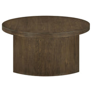 Sweeney 39-inch Round Wood Occasional Cocktail Coffee Table Dark Walnut - 722838