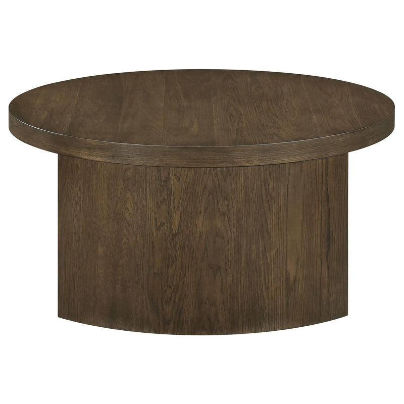 Sweeney 39-inch Round Wood Occasional Cocktail Coffee Table Dark Walnut - 722838
