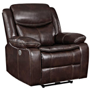 Sycamore Upholstered Power Recliner Chair Dark Brown - 610193P