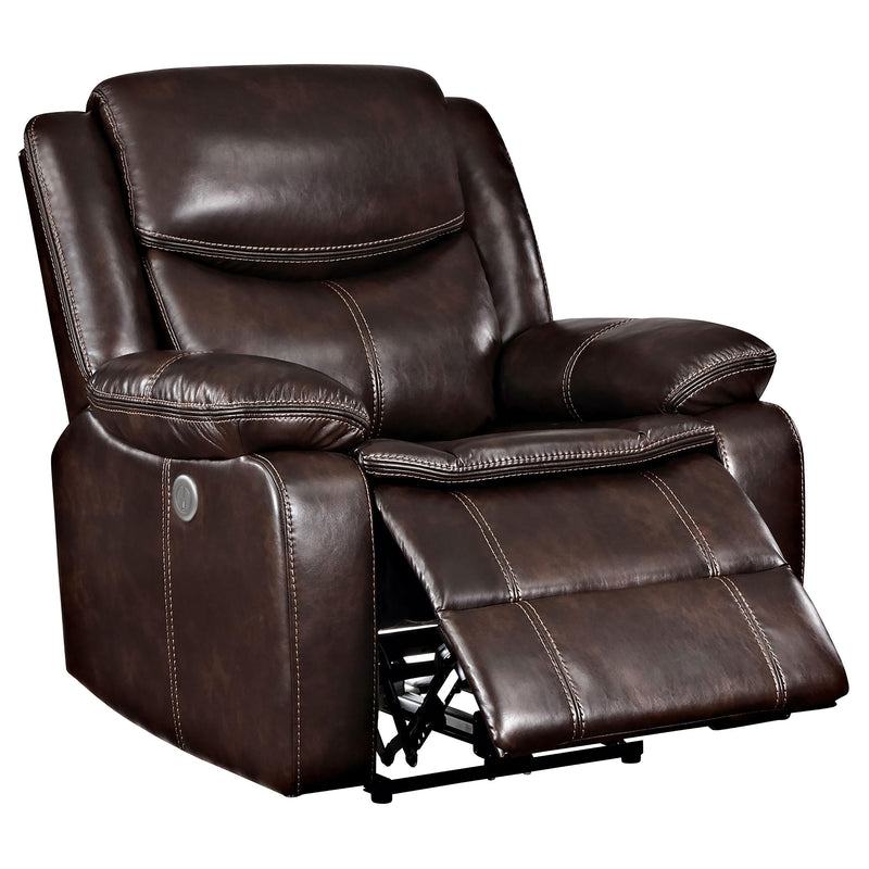Sycamore Upholstered Power Recliner Chair Dark Brown - 610193P