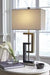 Syler Brown/Silver Finish Table Lamp (Set of 2) - L405284 - Lara Furniture
