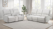 Sylmar 2-piece Chenille Power Reclining Sofa Set Dove Grey - 610521P-S2