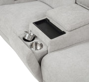 Sylmar 2-piece Chenille Power Reclining Sofa Set Dove Grey - 610521P-S2