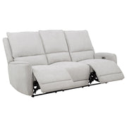 Sylmar 2-piece Chenille Power Reclining Sofa Set Dove Grey - 610521P-S2