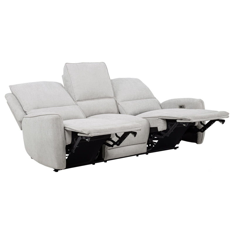 Sylmar 2-piece Chenille Power Reclining Sofa Set Dove Grey - 610521P-S2