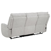 Sylmar 2-piece Chenille Power Reclining Sofa Set Dove Grey - 610521P-S2