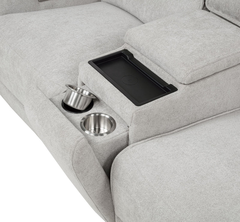 Sylmar 3-piece Chenille Power Reclining Sofa Set Dove Grey - 610521P-S3