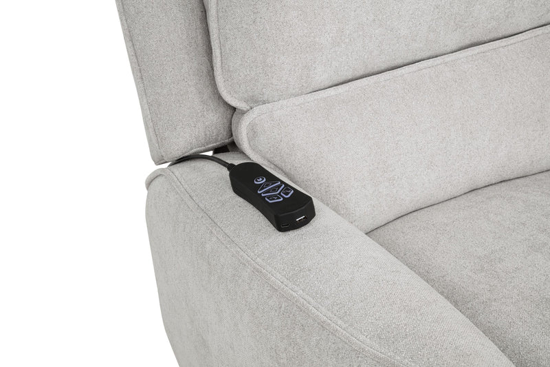 Sylmar Chenille Upholstered Dual Power Lift Recliner Dove Grey - 610524PP