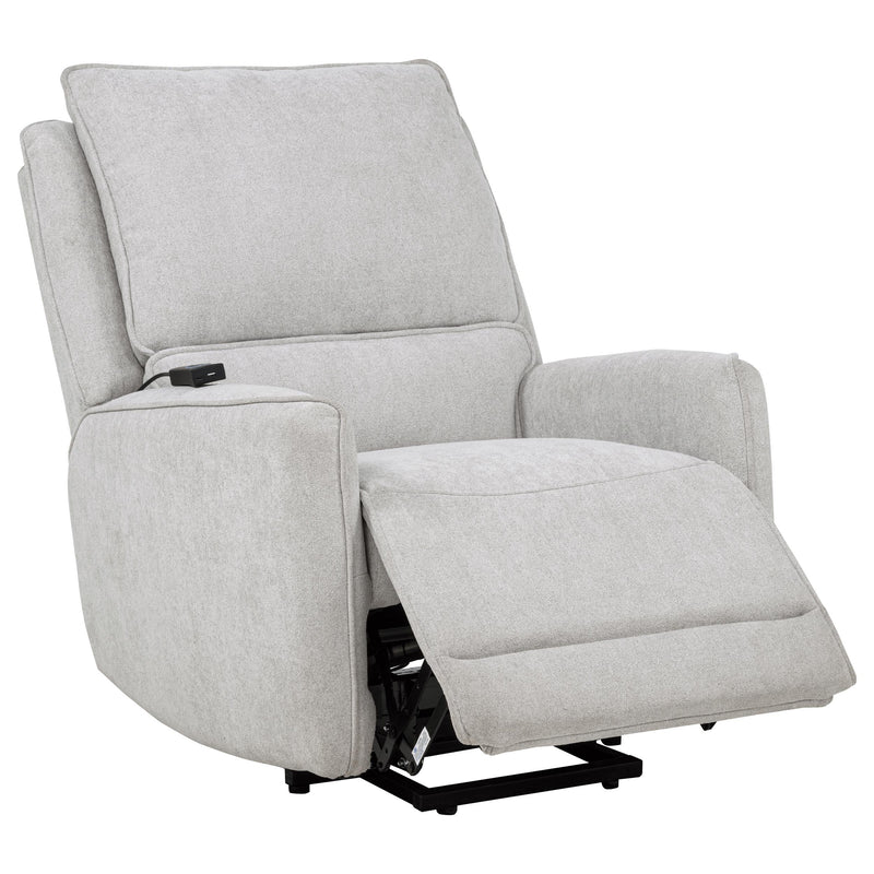 Sylmar Chenille Upholstered Dual Power Lift Recliner Dove Grey - 610524PP