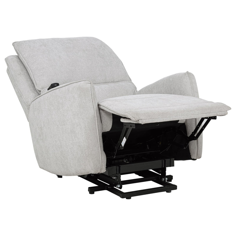 Sylmar Chenille Upholstered Dual Power Lift Recliner Dove Grey - 610524PP