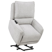 Sylmar Chenille Upholstered Dual Power Lift Recliner Dove Grey - 610524PP