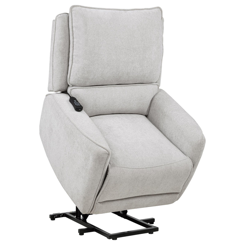 Sylmar Chenille Upholstered Dual Power Lift Recliner Dove Grey - 610524PP