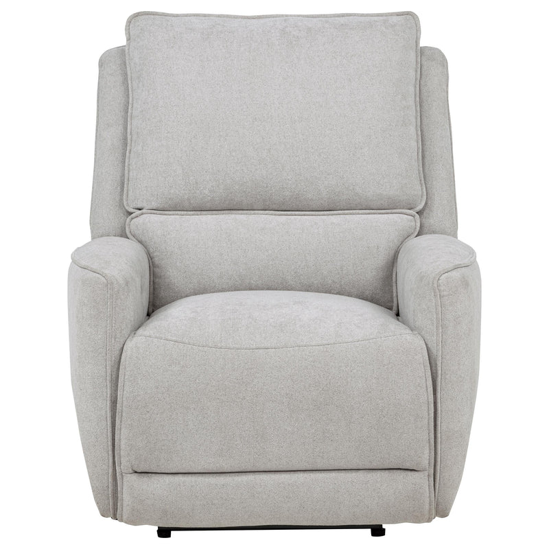 Sylmar Chenille Upholstered Power Recliner Dove Grey - 610523P