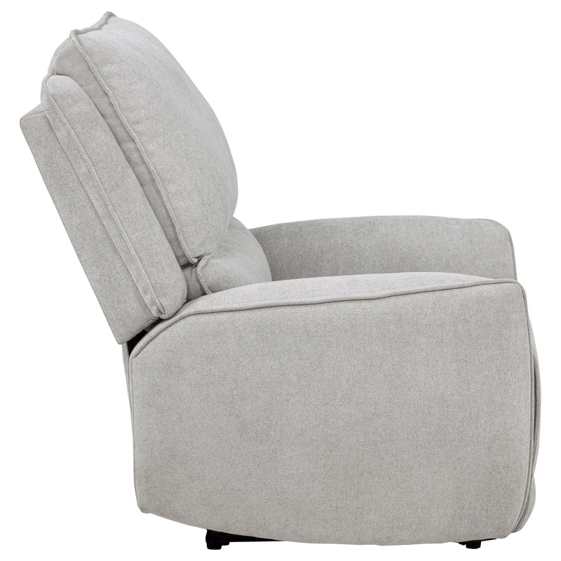 Sylmar Chenille Upholstered Power Recliner Dove Grey - 610523P