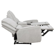 Sylmar Chenille Upholstered Power Reclining Loveseat Dove Grey - 610522P