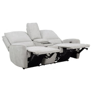 Sylmar Chenille Upholstered Power Reclining Loveseat Dove Grey - 610522P