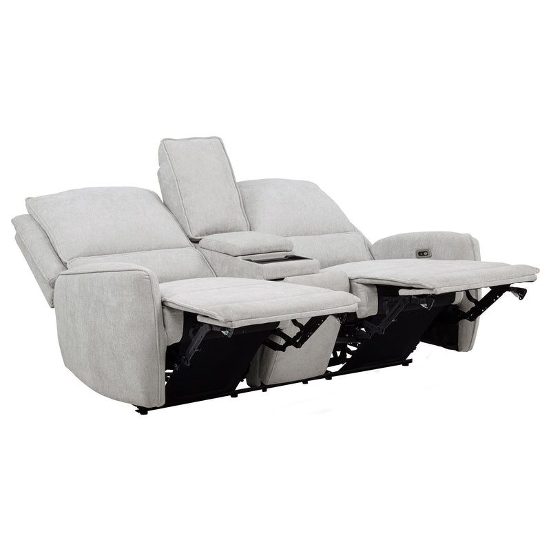 Sylmar Chenille Upholstered Power Reclining Loveseat Dove Grey - 610522P
