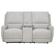 Sylmar Chenille Upholstered Power Reclining Loveseat Dove Grey - 610522P