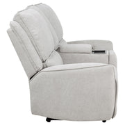 Sylmar Chenille Upholstered Power Reclining Loveseat Dove Grey - 610522P