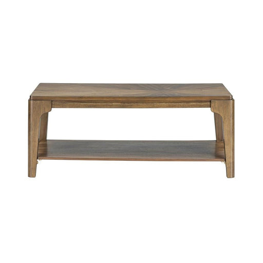 [T130-C-Table] Langford - Coffee Table, Solid Rubber Wood, MDF, Acaica Veneer, Brown Box: 1 of 1 Each - T130-C-Table