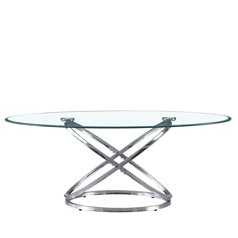 [T158-C-Table] Helix - Coffee Table (Chrome), Metal, Glass, Chrome Each - T158-C-Table