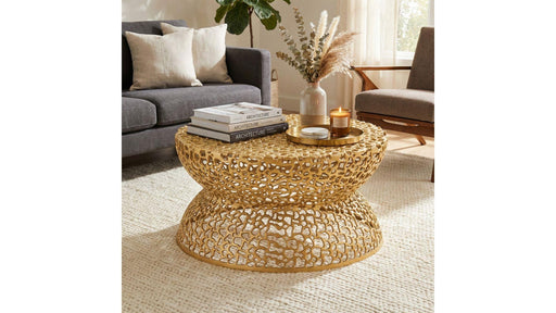 T3704 Round Coffee Table Gold - T3704 Round Coffee Table Gold