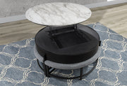 T42 Black Coffee Table With 3 Stools - T42CT+3 STOOLS-BLK