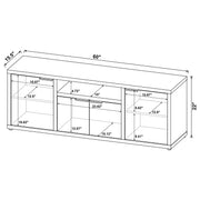 Tabby 4-door Engineered Wood 60-inch TV Stand Mango - 701702