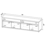Tabby 79-inch 4-door Engineered Wood TV Stand Media Console Mango - 700933