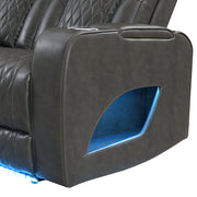 Taddeo Power Motion Sofa w/Power Headrest, USB, Wireless Charger, LED & Reading Light - LV06230