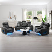 Taddeo Power Motion Sofa w/Power Headrest, USB, Wireless Charger, LED & Reading Light - LV06230