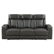 Taddeo Power Motion Sofa w/Power Headrest, USB, Wireless Charger, LED & Reading Light - LV06230