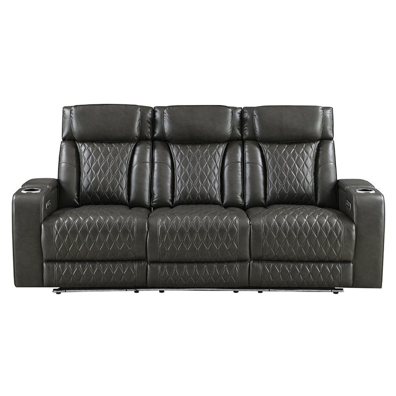 Taddeo Power Motion Sofa w/Power Headrest, USB, Wireless Charger, LED & Reading Light - LV06230
