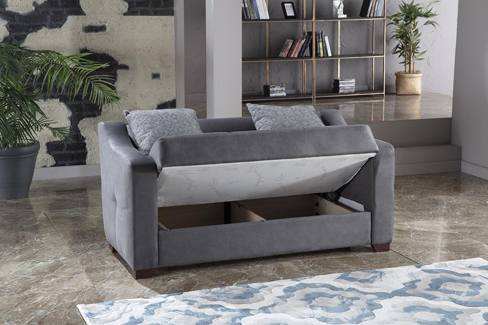 Tahoe 3 Seat Sleeper (Melson Dark Gray) 2 Pieces - Gate FurnitureSleeper Sofa