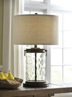 Tailynn Clear/Bronze Finish Table Lamp - Lara FurnitureTable Lamp