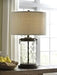 Tailynn Clear/Bronze Finish Table Lamp - Gate FurnitureTable Lamp
