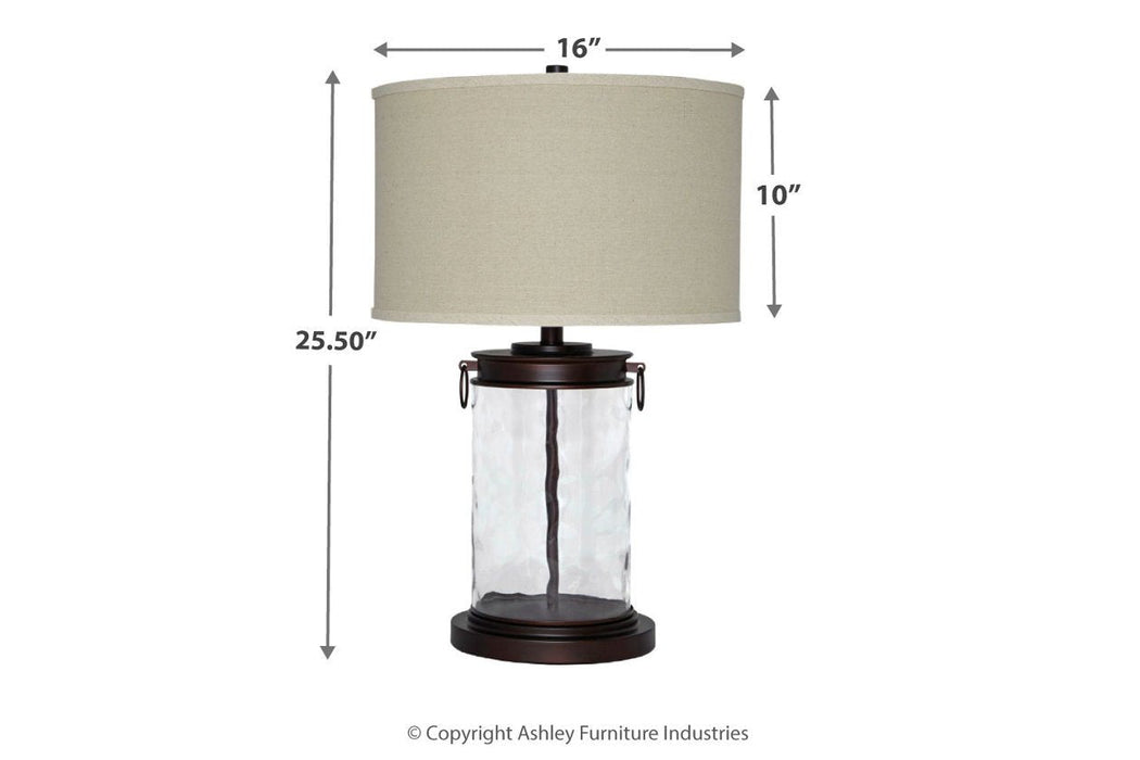 Tailynn Clear/Bronze Finish Table Lamp - Gate FurnitureTable Lamp
